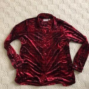 Belle by Kim Gravel size Medium plaid shirt